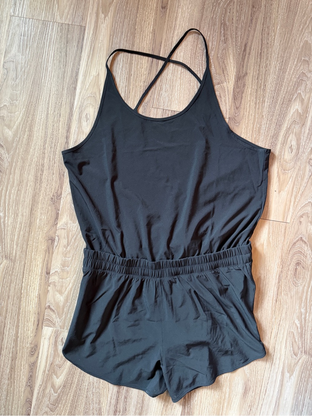 Athleta Black Active Romper with Slim Straps